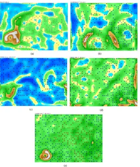 Figure 6: Prostate cancer datasets based on (a) DBSCAN without dimen-sion reduction; (b) DBSCAN and SVD; (c) DBSCAN and PCA; (d) DB-SCAN and SOM; (e) DBSCAN and FastICA