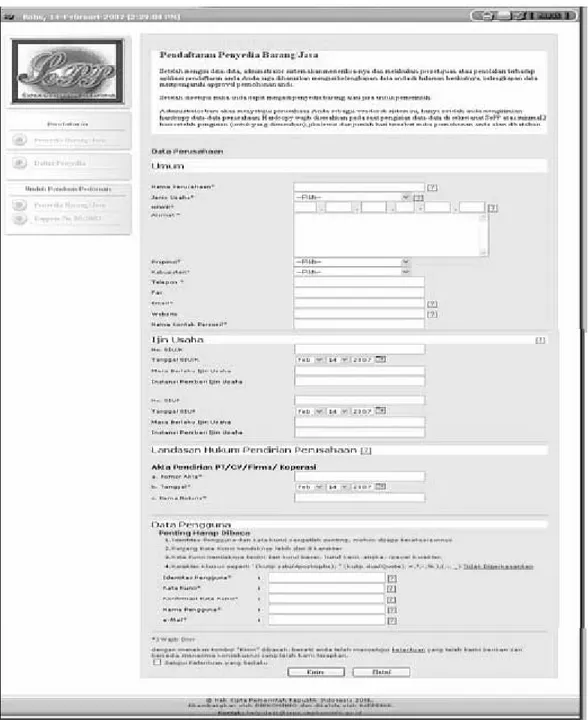 Gambar 3.3  Formulir pendaftaran 