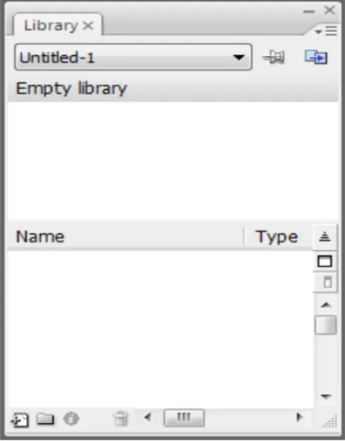 Gambar 2.3 Panel Library 