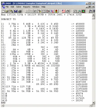 Gambar 2.2 Tabel Formulasi 