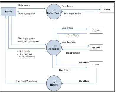 Gambar 3.7 DFD Level 2 untuk Pasien 