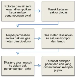 Gambar 4 Alur produksi biogas 