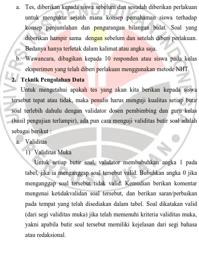 tabel, jika ia menganggap soal tersebut valid. Bubuhkan angka 0 jika 