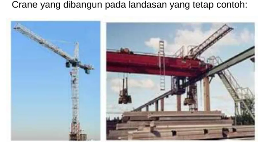 Gambar 2.13. Tower Crane dan Overhead Crane 