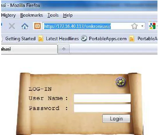 Figure 10. The synchronization web-page 