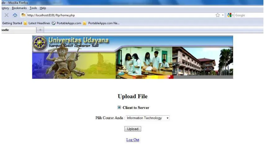 Figure 12. Upload file webpage 