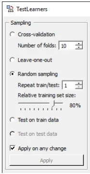 Gambar 2. Penerapan Random Sampling Dengan Orange Software  
