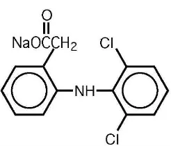 Gambar 2. Rumus struktur kimia natrium diklofenak7 