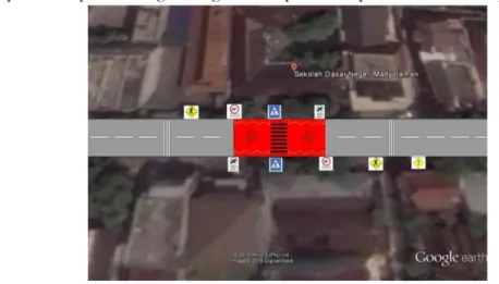Gambar 1 layout jalan Gajah Mada 