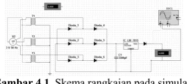 Tabel 4.1. Data Hasil Simulasi Multism 11.0dan perbandingannya dengan hasil perhitungansecara teori.
