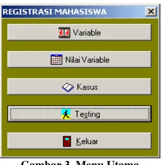 Gambar 3. Menu Utama  