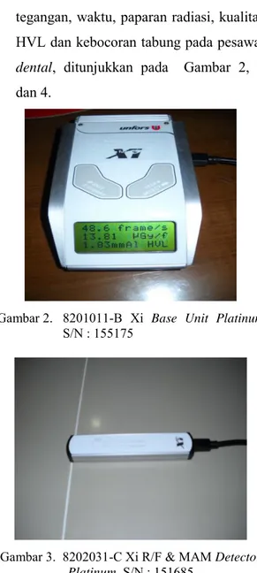 Gambar 3.  8202031-C Xi R/F &amp; MAM Detector  Platinum   S/N : 151685 