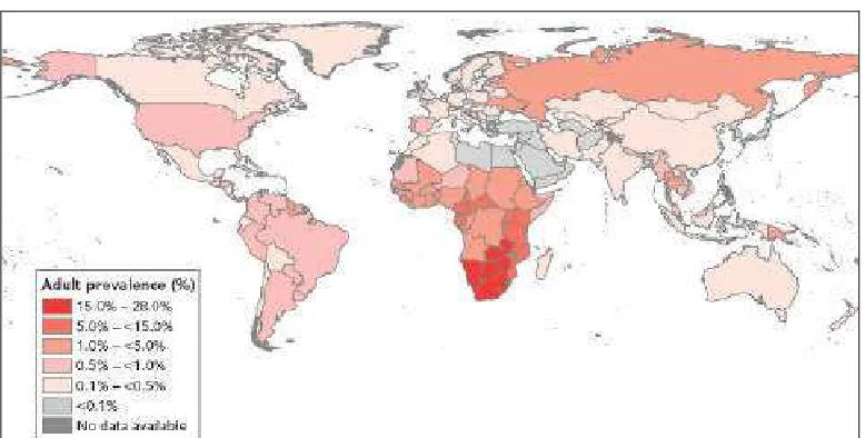 Fig. 1: A global view of HIV infection 