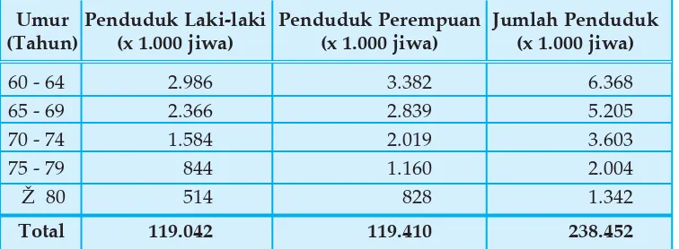 Gambar 2.1Piramida penduduk Indonesia 2004.