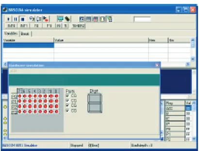 Gambar 4. Simulasi Sistem Interlock MBE Menggunakan Bascom 8051 