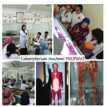Gambar 1. Pembelajaran Praktikum Anatomi  di FKUPNVJ
