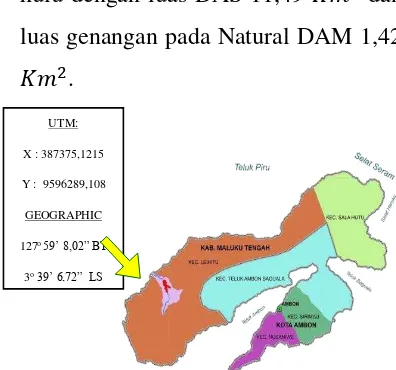 Gambar 1. Lokasi Geografis Sungai Way Ela 