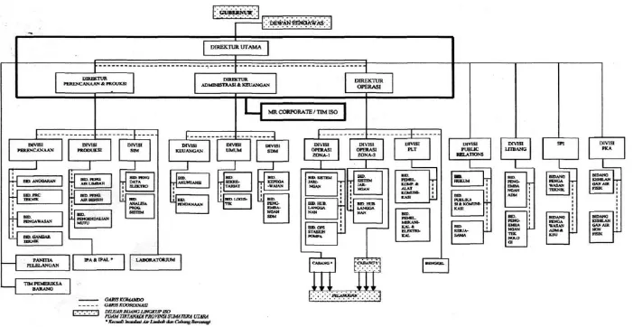 Gambar 4.1 Struktur Organisasi PDAM Tirtanadi 