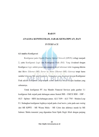 BAB IV ANALISA KONFIGURASI, JARAK KEMAMPUAN, DAN INTERFACE