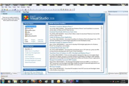 Gambar 2.3   Tampilan Visual Studio 2008 