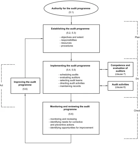 Figure 1 — Illustration of the process flow for the management of an audit programme  