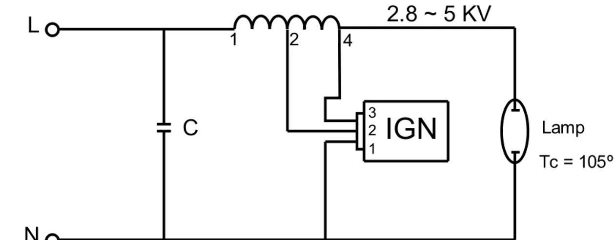 Gambar rangkaian lampu HPS