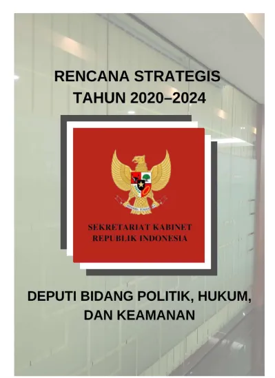 Kerangka Kelembagaan - ARAH KEBIJAKAN, STRATEGI, KERANGKA REGULASI, DAN