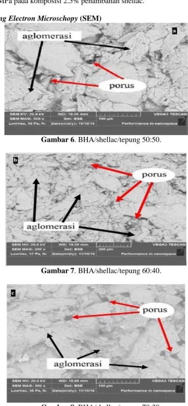 Gambar 6. BHA/shellac/tepung 50:50. 