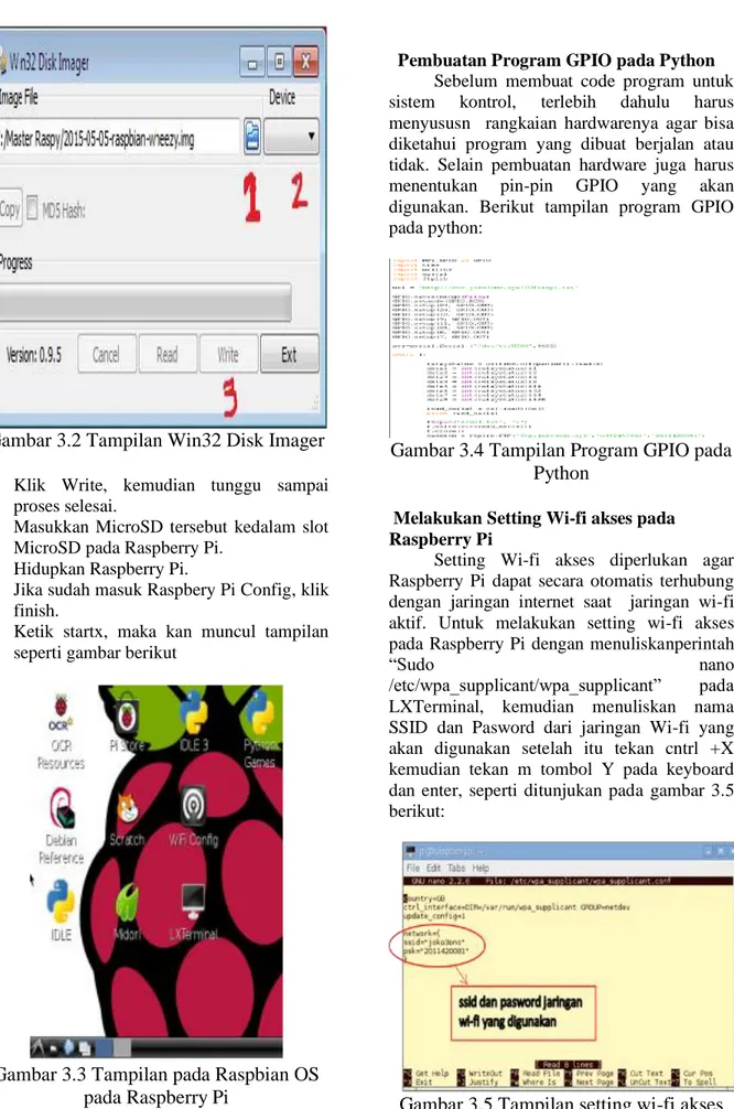 Gambar 3.3 Tampilan pada Raspbian OS  pada Raspberry Pi 