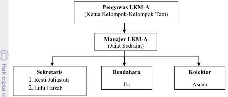 Gambar 5 Struktur organisasi LKMA Berkah 