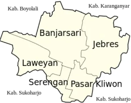 Gambar 1. Peta Wilayah Kota Surakarta