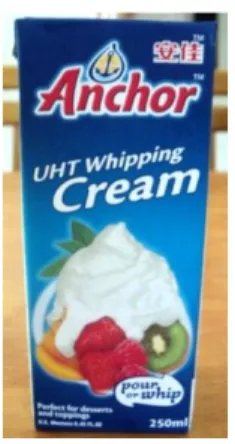 Gambar 2.8. Whipping Cream  Sumber: Dokumentasi Pribadi  2.2.4.  Gelatin 