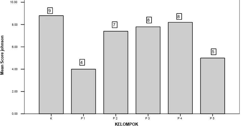 Gambar 1. Grafik rata-rata nilai spermatogenesis