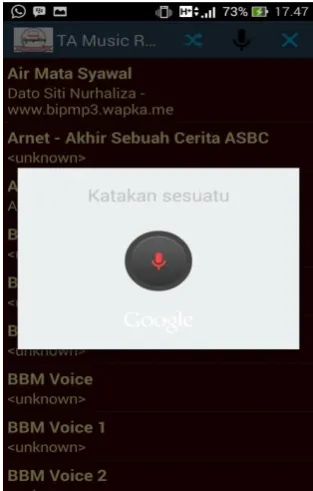 Gambar 12. Google speech 