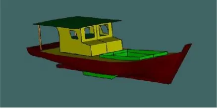 Gambar 1. Model kapal 3 GT