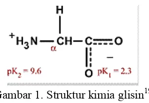 Gambar 1. Struktur kimia glisin19