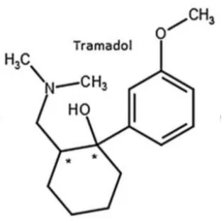 Gambar 4. Struktur kimiawi tramadol6 
