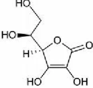Gambar 5. Struktur Molekul Asam Askorbat (Anonim b , 2009)