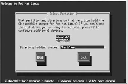 Figure 3-3. Selecting Partition Dialog for Hard Drive Installation