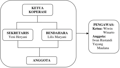 Gambar 11. Bagan Struktur Kepengurusan Koperasi Kartini 