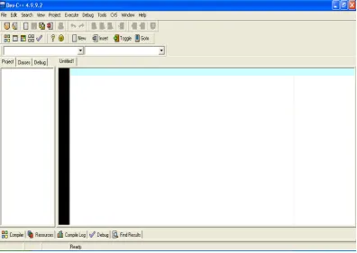 Gambar 2.4 Tampilan Awal Dev C++ 