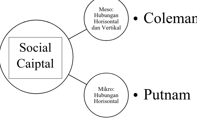 Gambar I.E.1.1 Level Modal Sosial Coleman dan Putnam 