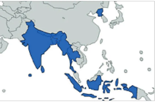 Figure 1: South-East Asia Region Member States (shaded in blue)