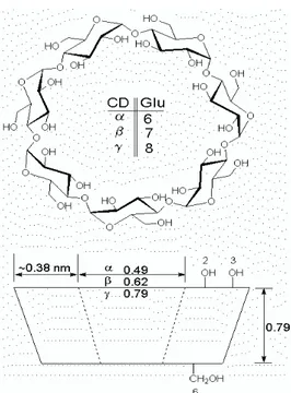 Gambar 1. Struktur molekul siklodekstrin 