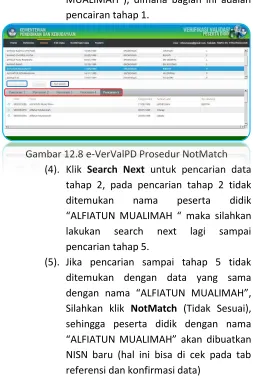 Gambar 12.8 e-VerValPD Prosedur NotMatch 
