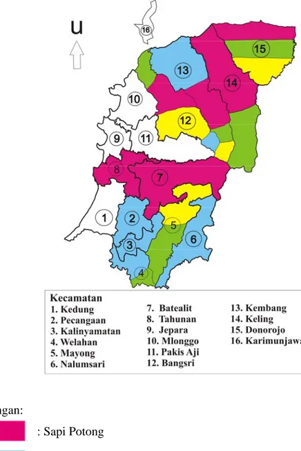 Gambar 6. Wilayah yang Memiliki Potensi Ternak Ruminansia yang Tinggi         (IKT&gt;1,0) 