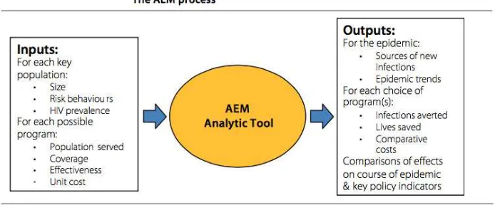 Figure 1:  Simpliied AEM Model (Optimizing Viet Nam’s HIV Response: An Investment Case 2014)