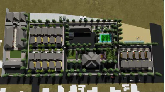 Gambar 2 : Blok Plan  Sumber : analisa penulis 2016 