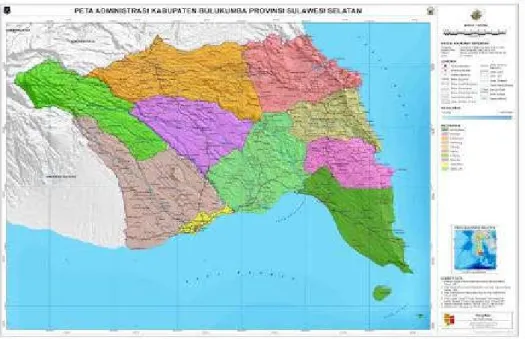Gambar 4.1 Peta Administrasi Kabupaten Bulukumba. 