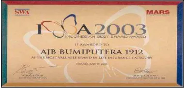 Gambar 2.4  Penghargaan Merk Terbaik tahun 2002 Sumber : AJB Bumiputera Syariah  